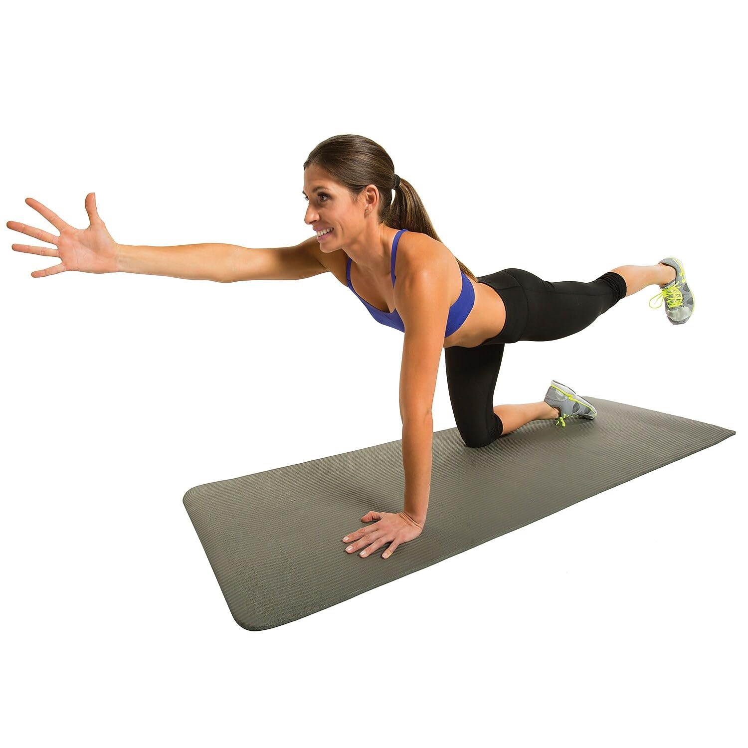 GoFit Gray 2-ft. x 6-ft. Fitness Mat with Carrying Strap, (GF-FTMAT) - Image 7