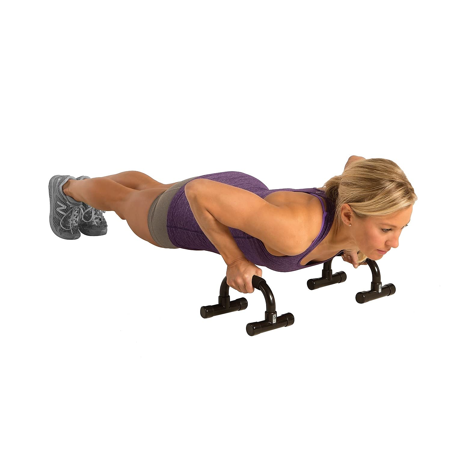 Portable, Comfortable Push Up Bars - GoFit Workout Stands with Ergonamic Handles for Floor Workouts,Black - Image 3