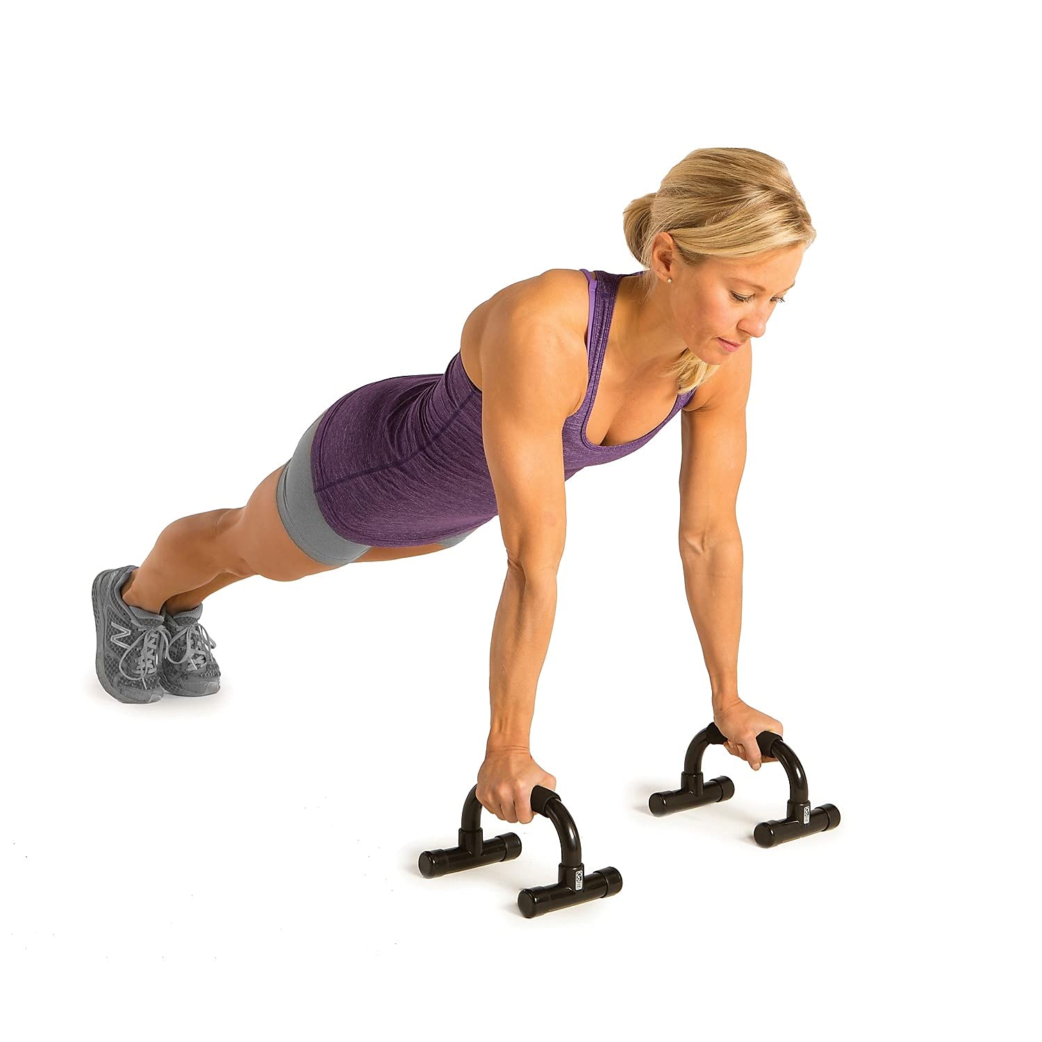 Portable, Comfortable Push Up Bars - GoFit Workout Stands with Ergonamic Handles for Floor Workouts,Black - Image 5